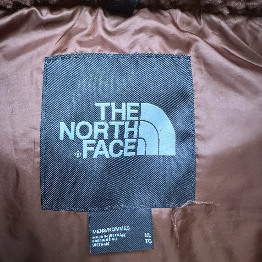 The North Face Sherpa Nuptse Down Jacket Brown Coat Mens Size X LARGE‎ XL Pile
